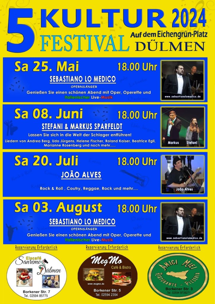 Eiscafe Sanremo: 5. Kultur Festival Dülmen 2024